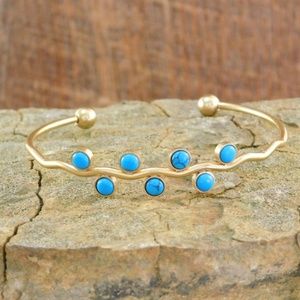 Turquoise Wave Cuff Bracelet